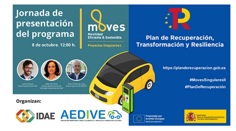 IDAE presenta el programa MOVES Singulares II para proyectos innovadores de movilidad eléctrica